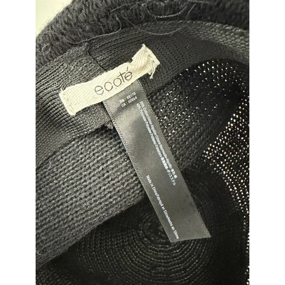 Ecote Urban Outfitters Cotton Black‎ Knit Wide Brim Fedora Hat